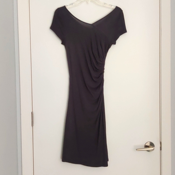 STEFANEL Grey fitted dress with silk lining - Picture 1 of 6